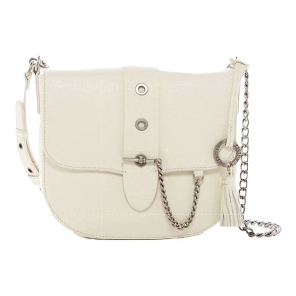 Badgley Mischka Handbags - Badgley Mischka Cream Crossbody Bag w/ Silver Grommets